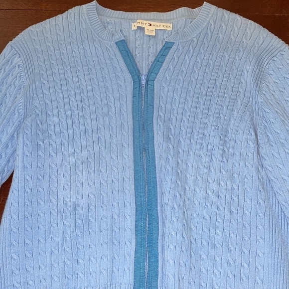 Women's Tommy Hilfiger Zipper Cardigan Long Sleeve Sweater XL - Picture 2 of 10